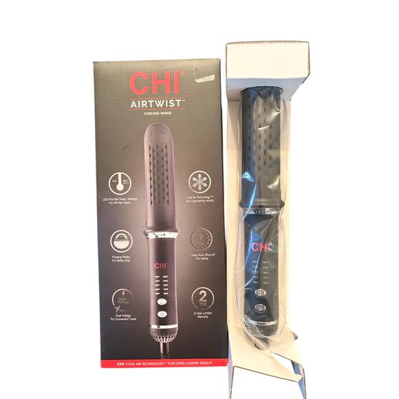 CHI Other - CHI Airtwist Curling Wand Cool Air Tech Ceramic Plates Dual Voltage